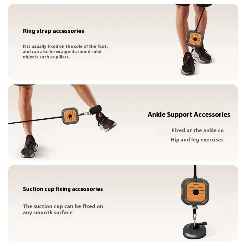 Compact navy blue ABS power pump chest expander for adjustable resistance strength training at home.
