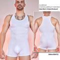 Men's striped nylon jumpsuit in black, dark grey or white colour with free size fit