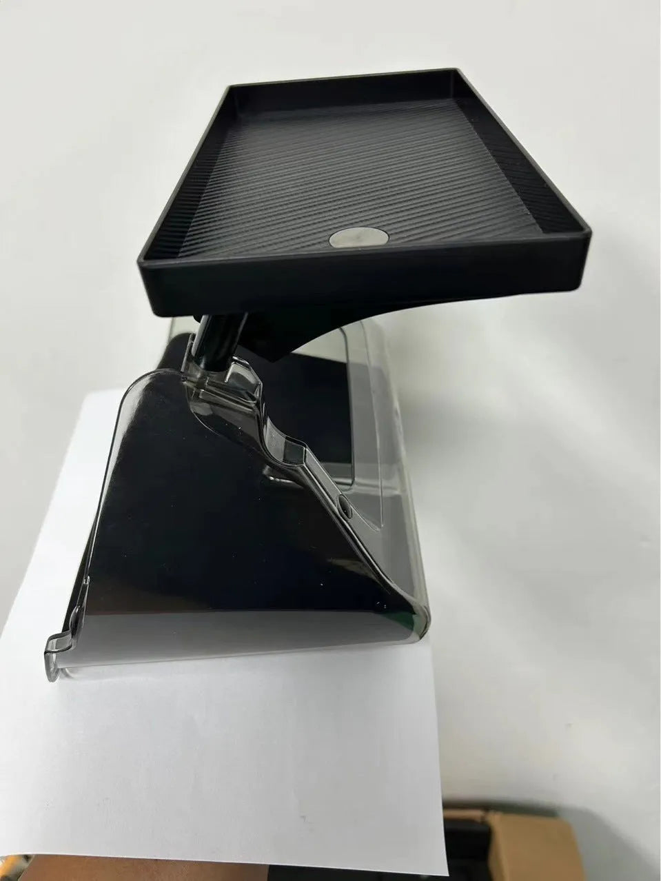 Black ABS storage box for Tesla Model 3 and Model Y centre console under-screen area