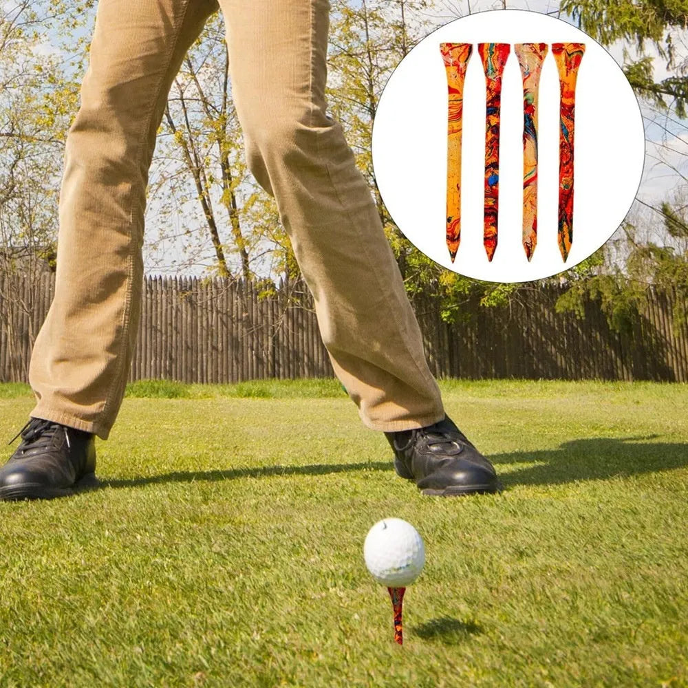 Colourful 70mm golf ball holders in Hemu material for practice sessions