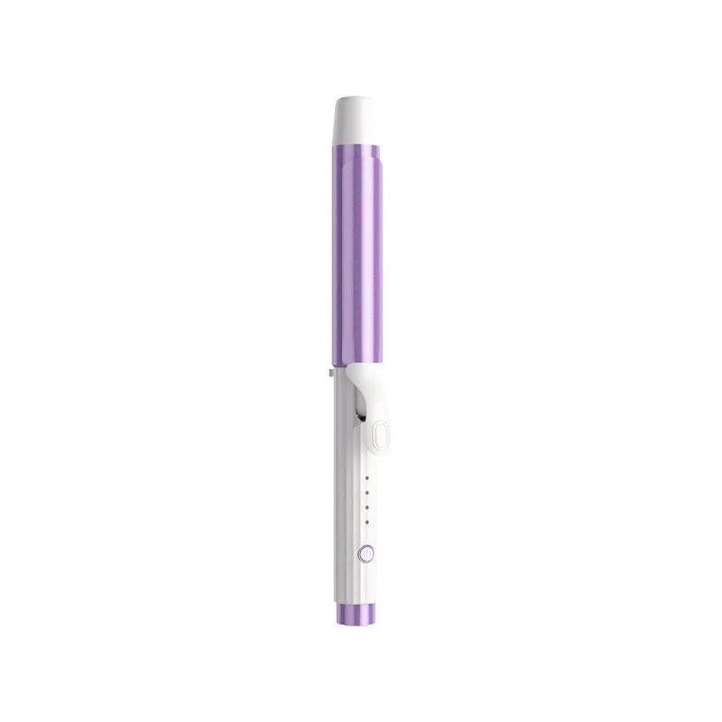 Anion big wave curling iron with four heat gears in pink plastic body, wired 220V
