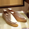 Men's genuine leather loafers in multiple colours on a flat TPR sole.