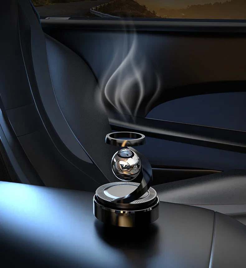 Car aromatherapy solar decoration perfume unit for vehicle odour removal and interior fragrance.