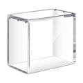 Transparent acrylic magnetic dustproof storage box with clear view, available in two sizes for display or storage