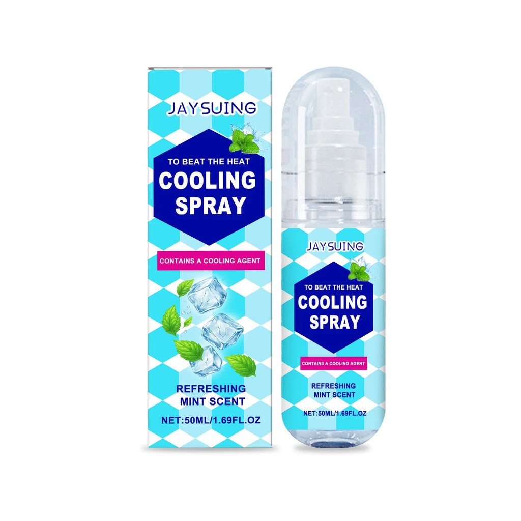 50ml portable cooling spray bottle with mint extract for summer outdoor use