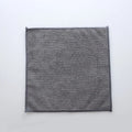 Grey square microfiber kitchen cleaning cloth measuring 25cm for oilproof decontamination on pots and bowls
