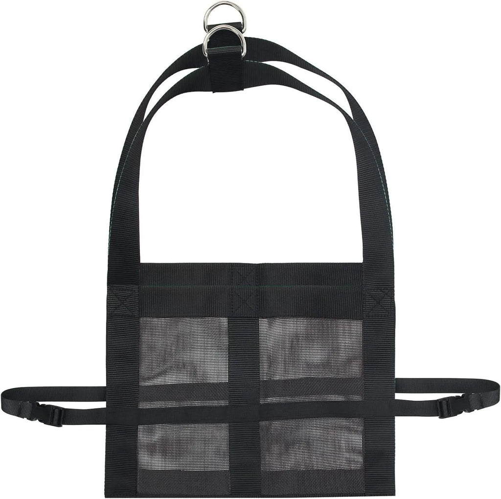 Large black sling for weighing dogs and livestock calves, dimensions 35cm by 150cm.
