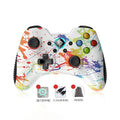 PC dual mode wireless game controller in ABS plastic with adjustable vibration, shown in available colour options