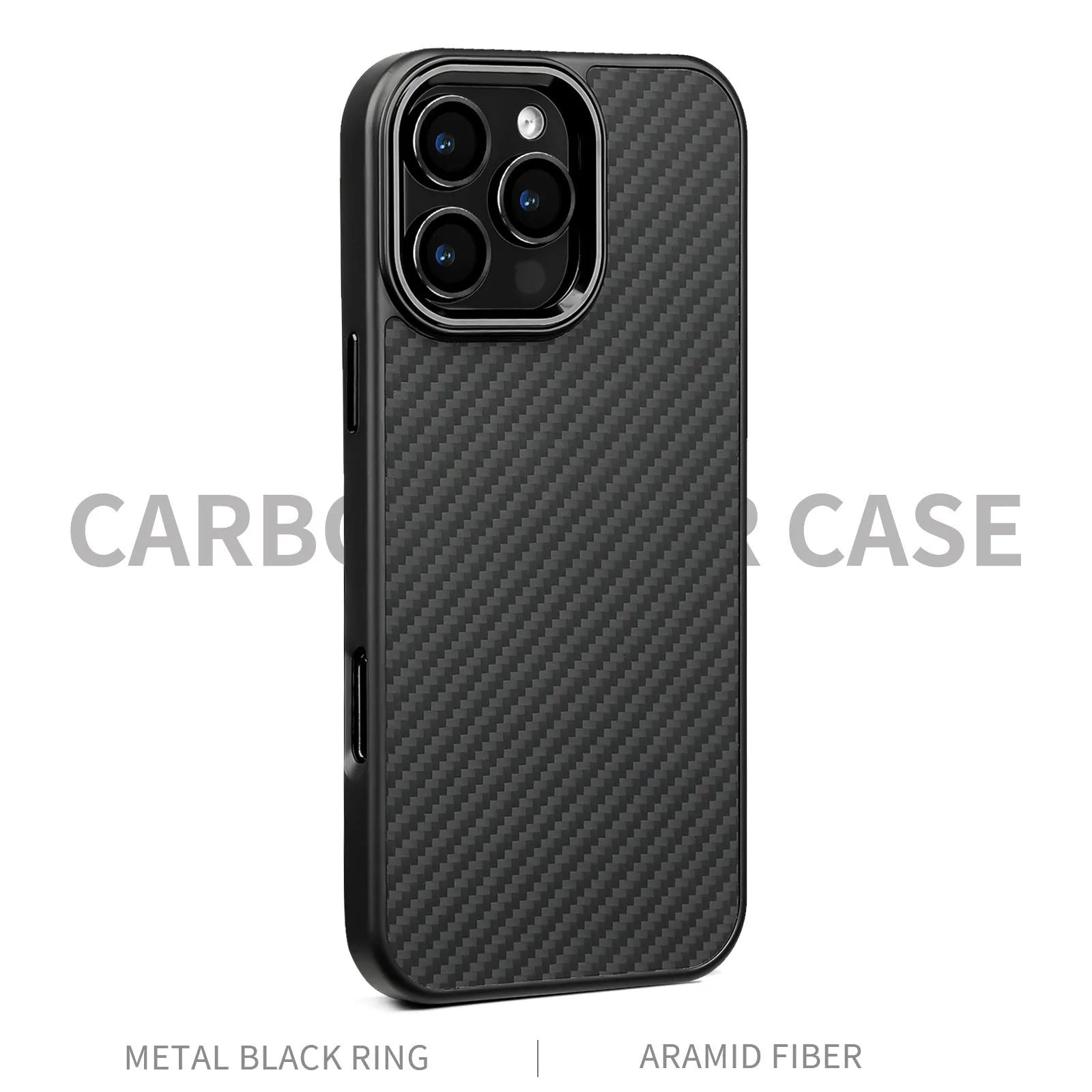 Green frame with magnetic carbon fibre metal frame Kevlar phone case for iPhone