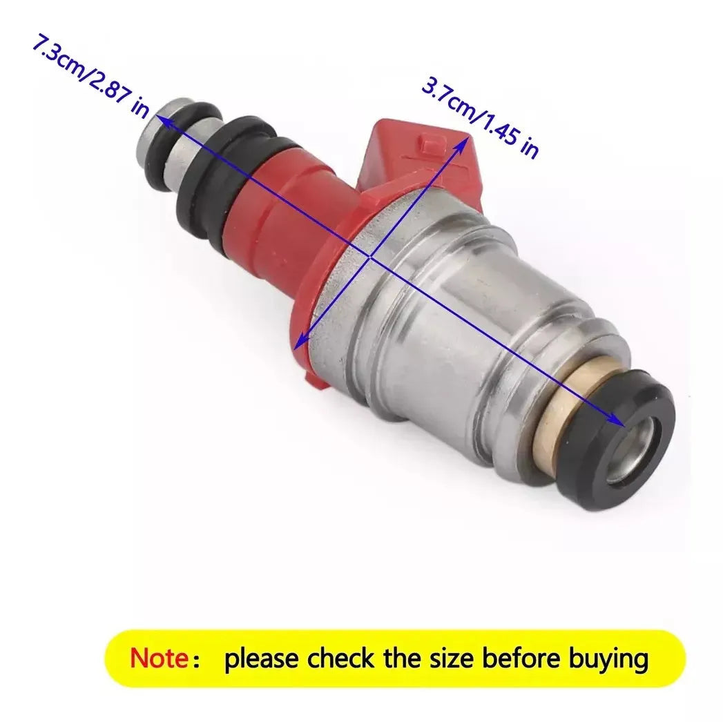 Red fuel injector set 4PCS for Nissan D21 Touareg Y61 part number 1660086G00