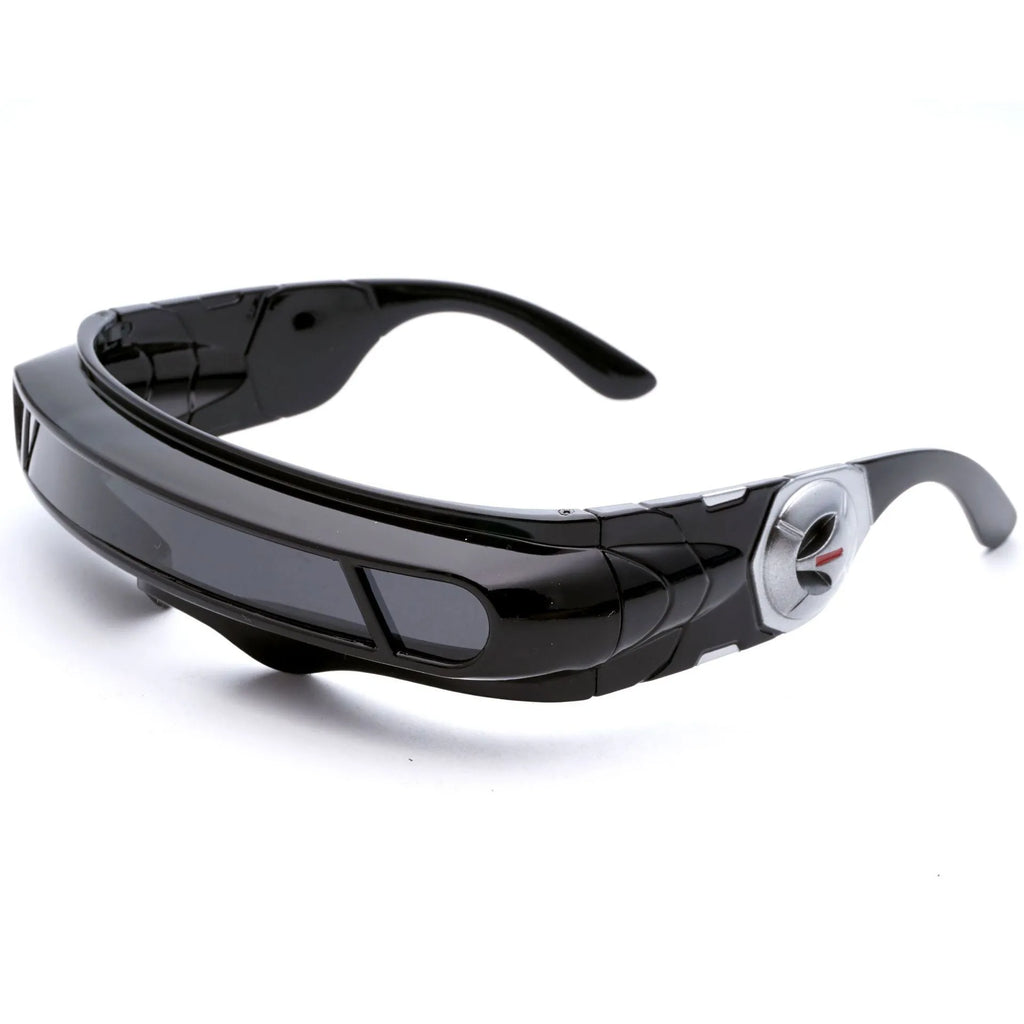 Black polarised sports sunglasses with a polycarbonate frame showing grey, red mercury, and blue mercury lens options.