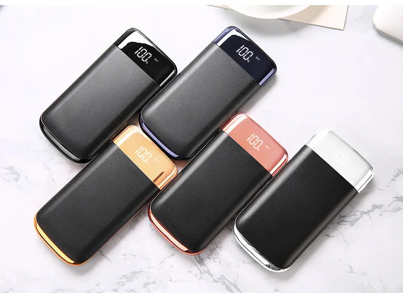 Portable display power bank with full screen and large capacity 10000mAh in white plastic shell
