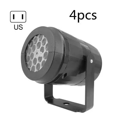 Christmas LED snowflake projector light showing rotating festive patterns for outdoor and indoor holiday decoration