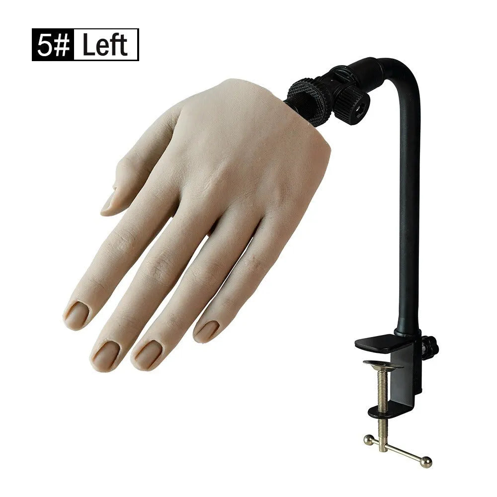 Silicone nail art practice hand model for manicure training