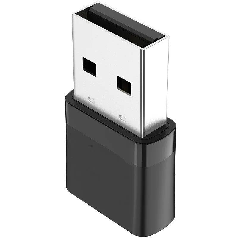 Black network card mini Bluetooth adapter with USB interface and nickel plated wolf tooth adapter
