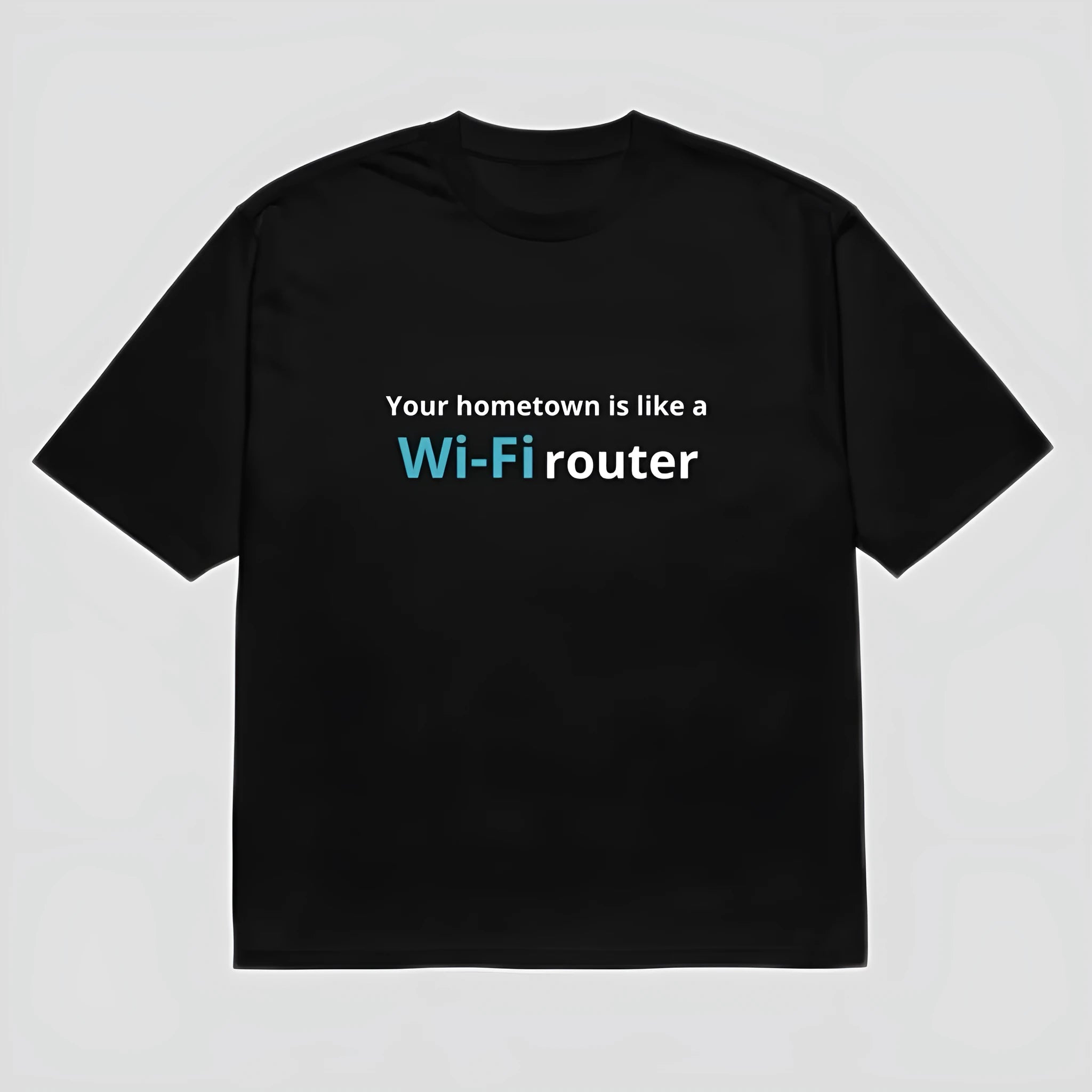 Black men's loose fit short sleeve t-shirt with a vibrant 3D digital cartoon print on the front.