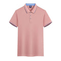 Ice silk quick-drying work polo shirt in slim fit with short sleeves, shown in blue gray colour option