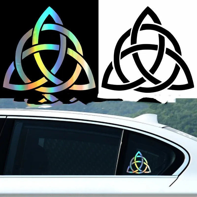 Waterproof car body decal sticker on vehicle exterior in black, white, or laser colour options.