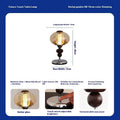 Solid wood palace-style table lamp with touch control and three colour lighting
