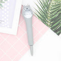 Soft silicone decompression gel pen with cartoon print refill, compatible with Apple devices.