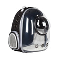 Transparent skylight pet cat bag in black colour, PC material, large capacity for travel use