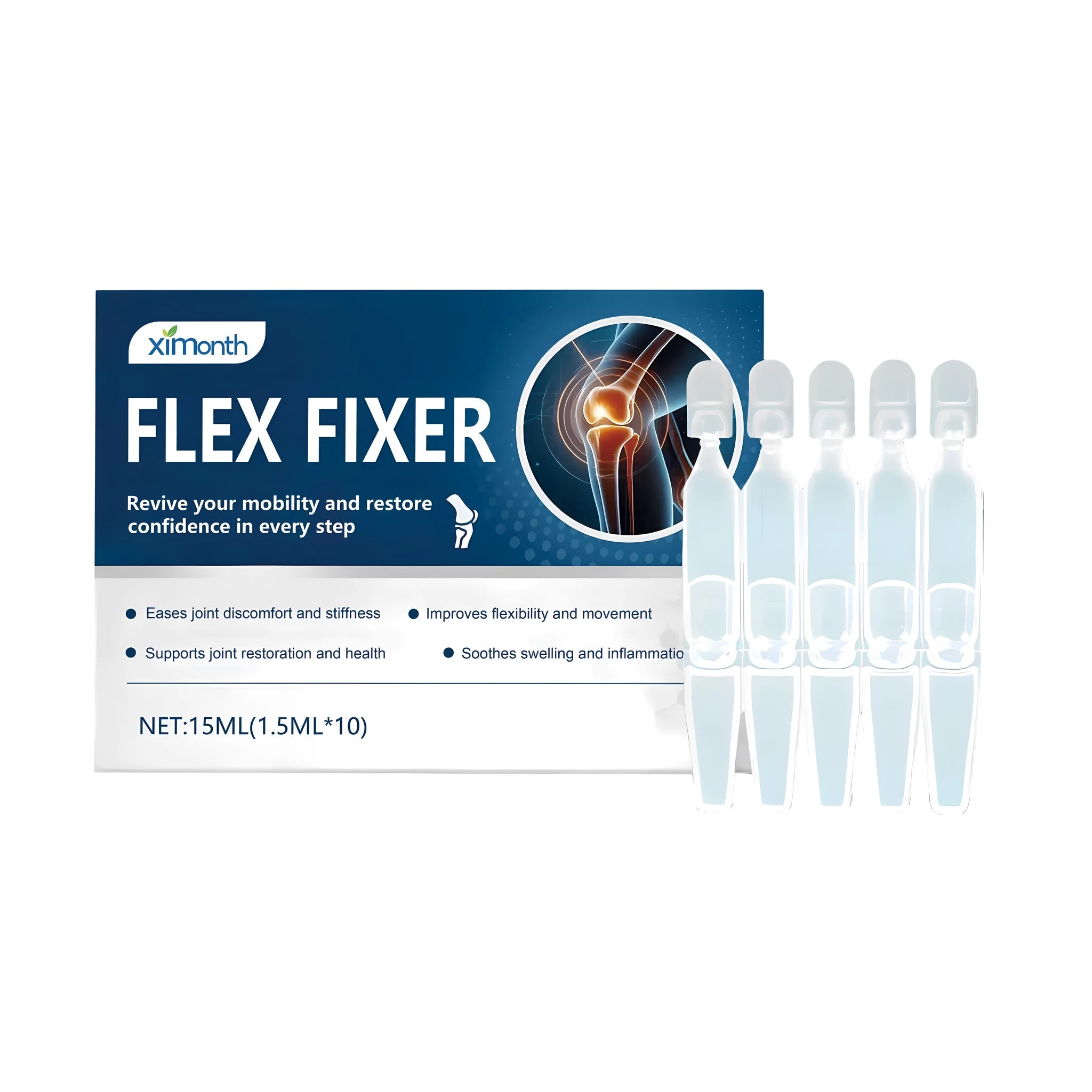 Flex Fixer 15ml joint care roller bottle with herbal gel for topical application