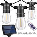 Waterproof solar-powered LED string lights with PVC shell for outdoor garden use