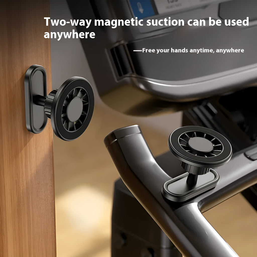A plastic double-sided magnetic base bracket for outdoor photography equipment mounting.