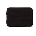 Black and white anti-seismic cotton cloth laptop bag for tablet PCs in clutch design.