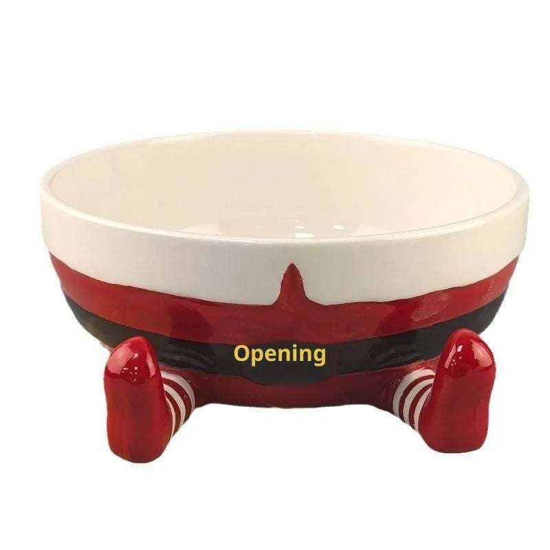 White porcelain ceramic Christmas fruit plate snack tray with modern simplicity design, suitable for holiday gifting