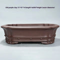 Purple sand rectangular begonia flower pot 51x41x14cm antique desktop planter