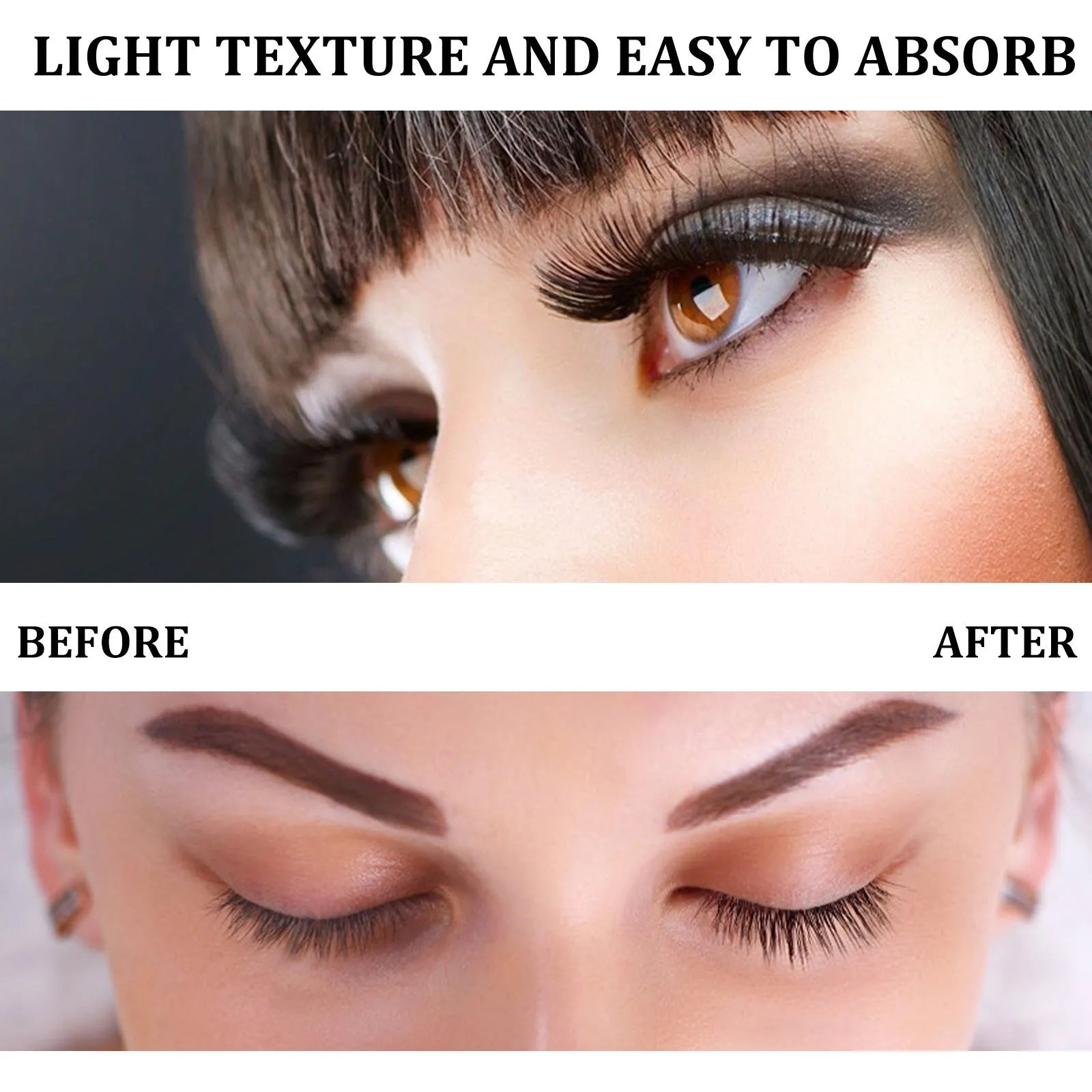3ml curly black eyelash essence bottle with applicator brush for lash conditioning