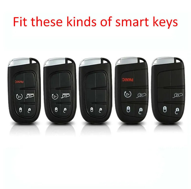 Silicone protection case for Dodge Chrysler Fiat car remote key with carbon fibre texture