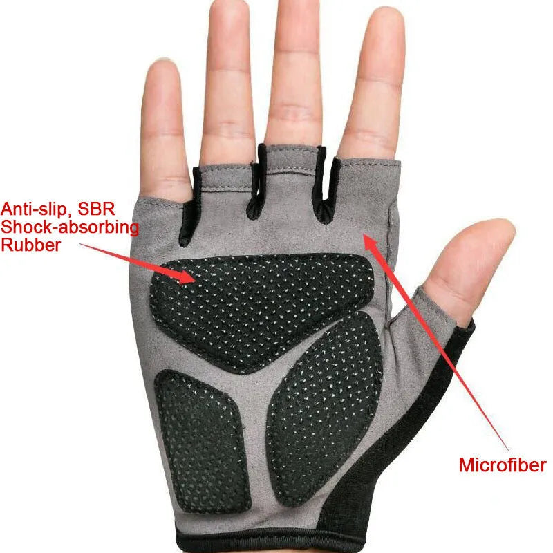 Turn auto sensing sport riding gloves with LED lights in black, anti-skid palm, three sizes M L XL