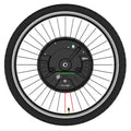 Imotor 3.0 electric bicycle conversion kit showing black alloy hub motor wheel ready for installation.