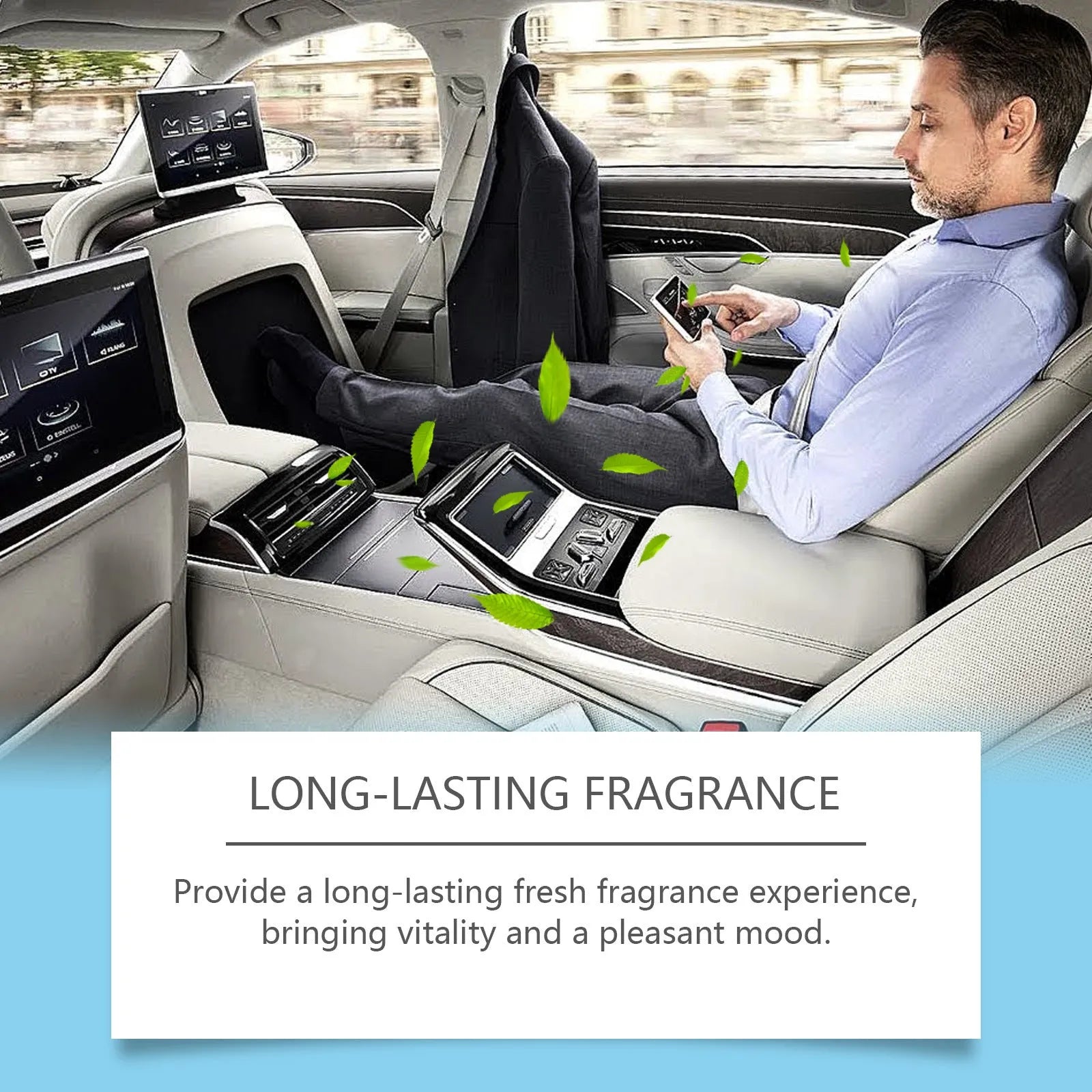 Car air vent clip freshener with long-lasting fragrance and lightweight 20g design