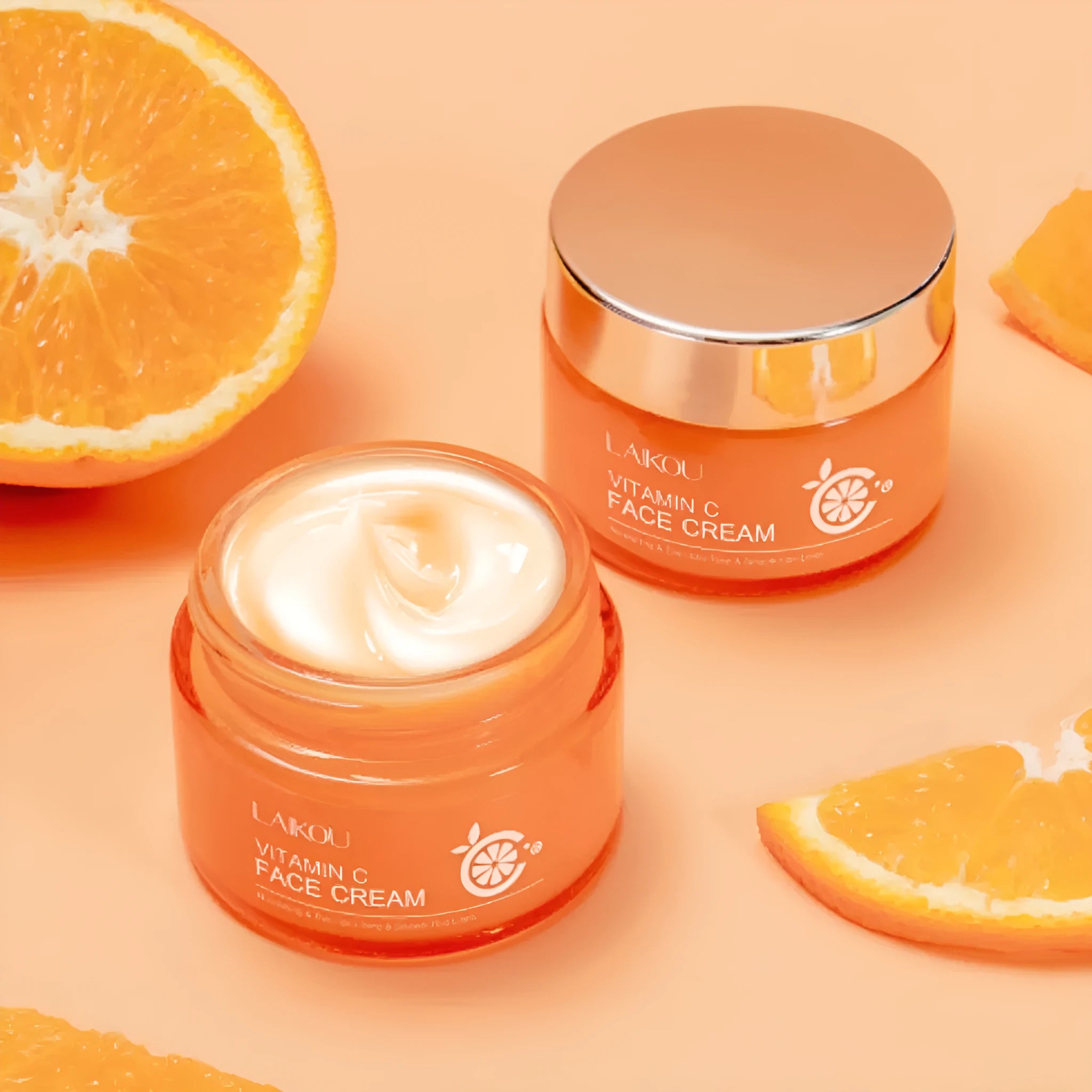 Vitamin C cream 50g orange pot delicate moisturising facial skincare product