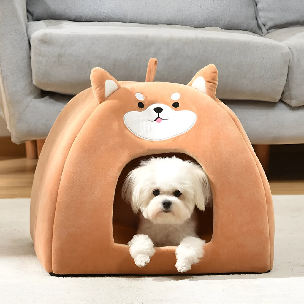 Machine washable cloth cat bed in three sizes for autumn and winter
