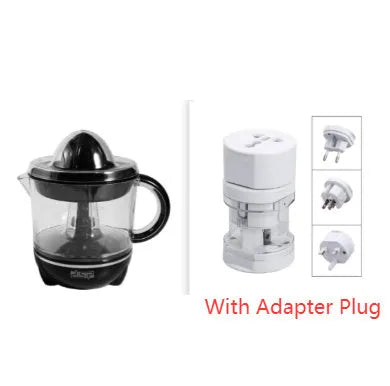 Black ABS electric citrus juicer with 25W motor and 0.7L capacity for EU 220V outlets