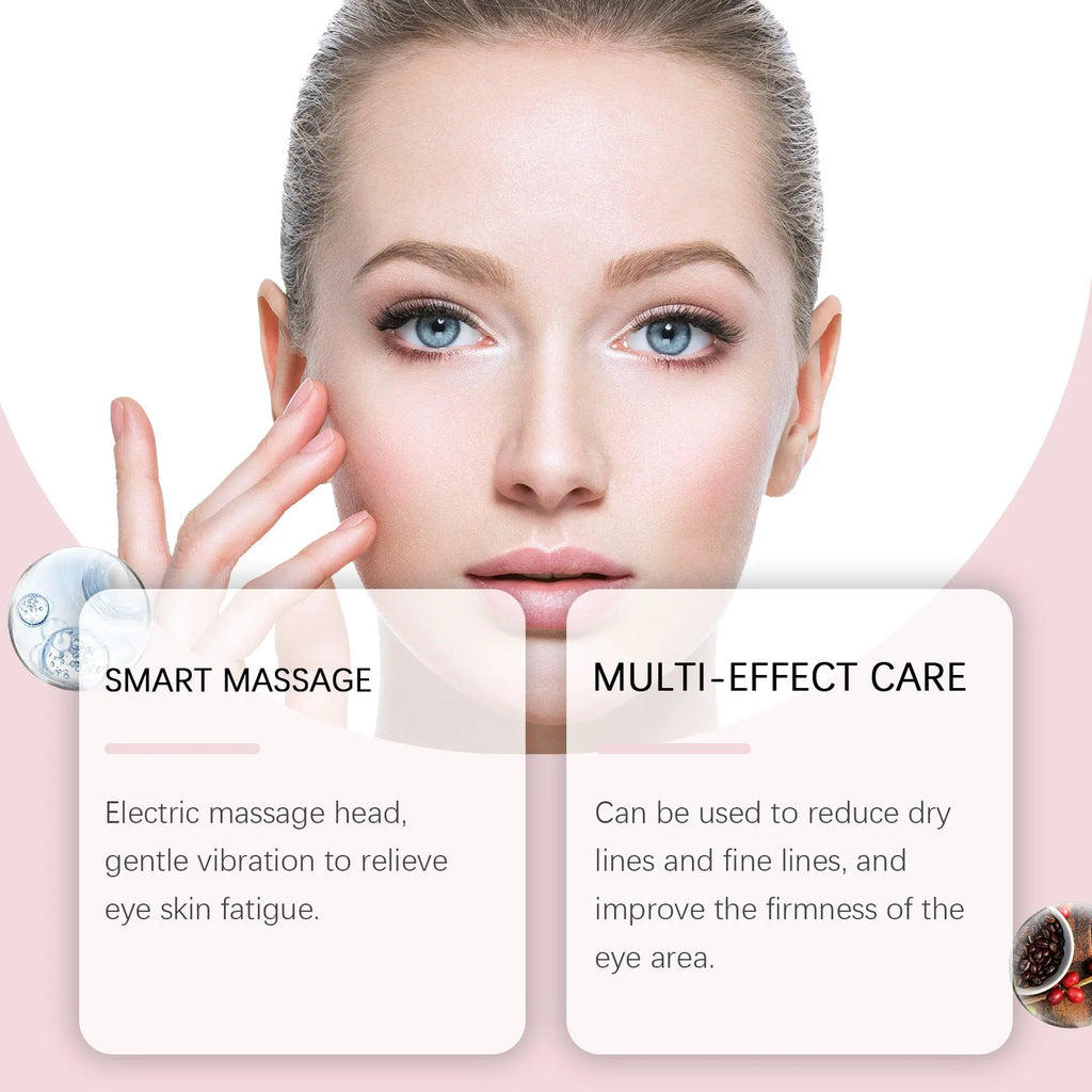 50g tube of electric firming eye cream with massage applicator, 7.7x11cm packaging