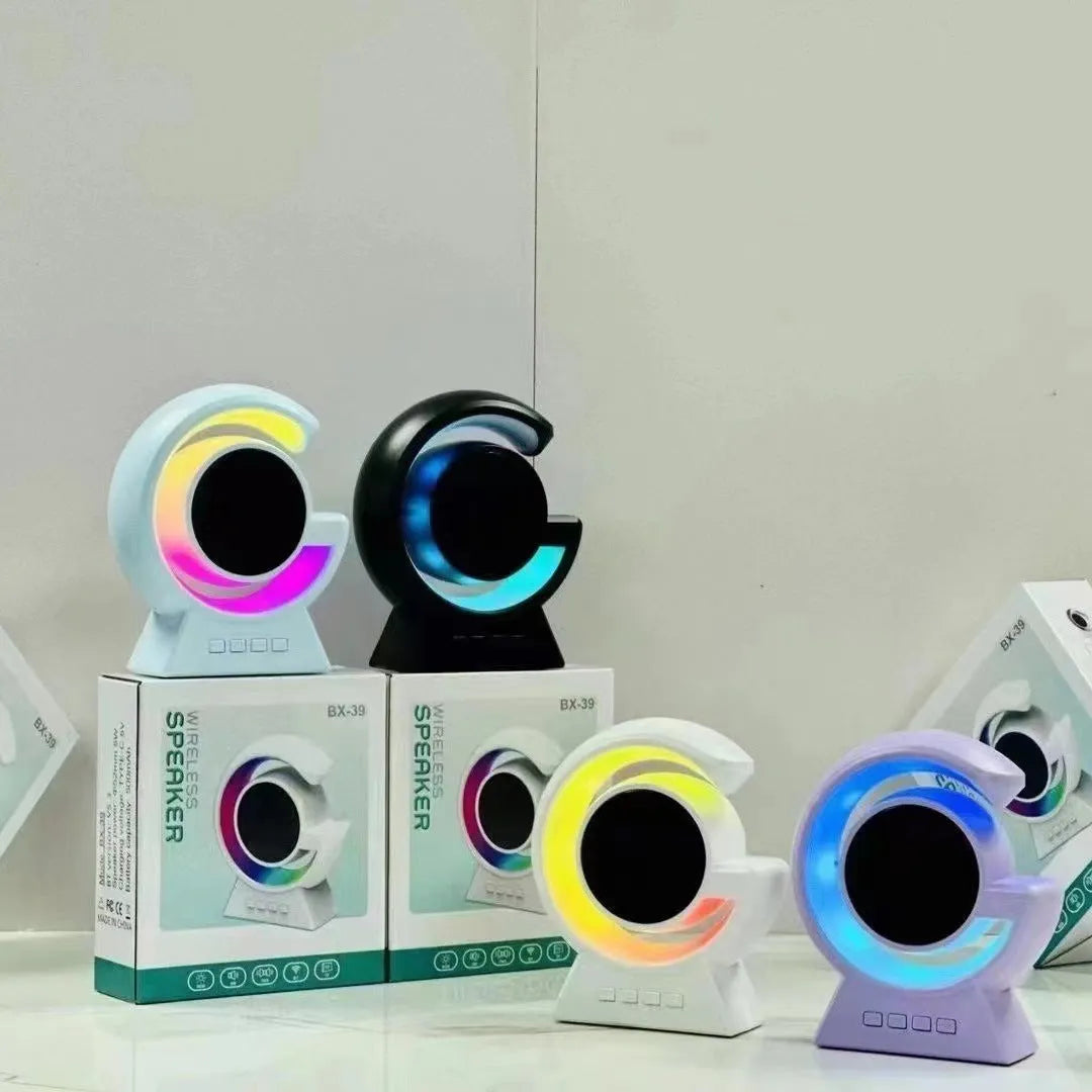 Mini Bluetooth speaker with horse running light and card slot, available in multiple colours