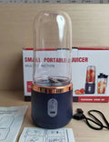 Tunisian dark blue portable blender juicer with six blades and USB charging cable