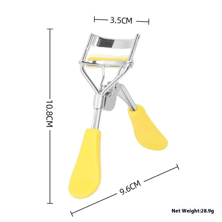 A4 carbon steel eyelash curler with comb attachment in selected colour