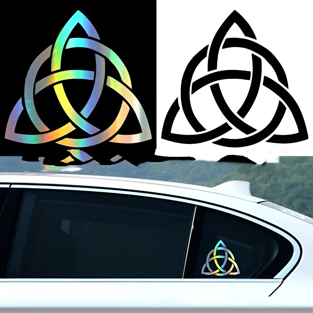 Waterproof car body decal sticker on vehicle exterior in black, white, or laser colour options.