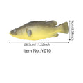 PU simulated fish model ornament in yellow-fin tuna style on a white background.