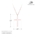 S925 sterling silver cross pendant necklace on an O-shaped chain in a gold electroplated finish.