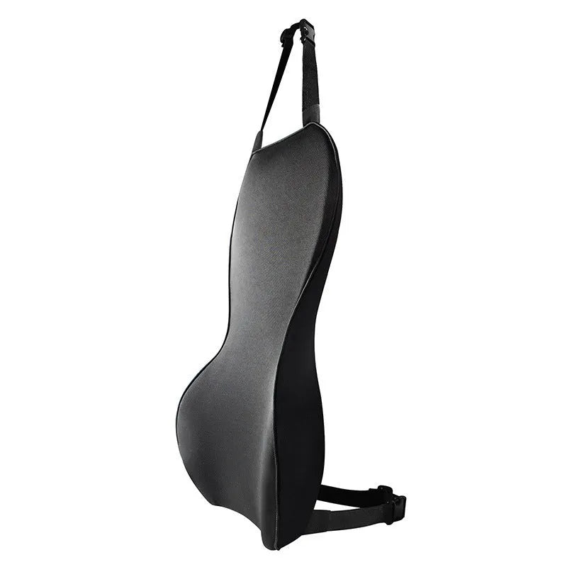 Memory cotton car lumbar support cushion in solid colour options for universal automotive seating