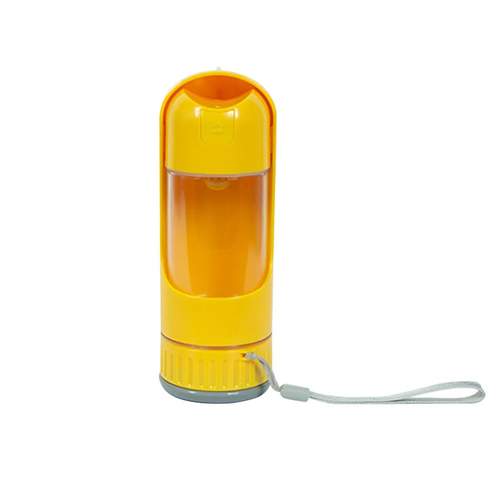Portable 350ml folding plastic pet cup in beige white colour for travel use