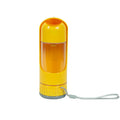 Portable 350ml folding plastic pet cup in beige white colour for travel use