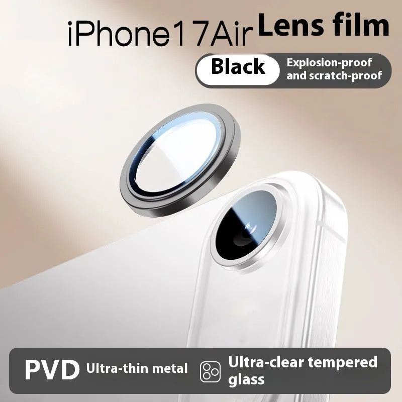 17ProMax Eagle Eye rear camera tempered glass protector in Titanium Black finish